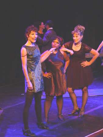 Charity(Watson) chats with Helene (Michelle Jones) and Nikki (Maggie Allman)