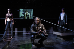 l to r: Regina Aquino (Eurydice), Mayo Best III(D) and Anthony Gallagher (Zeus/G.)